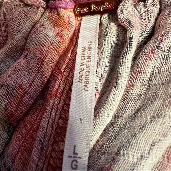 Free People Mika Maxi Dress Sunset Dreams Combo Halter Dress. Sz L - Picture 13 of 16